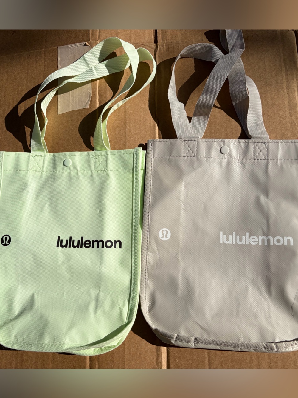 lululemon athletica Tote Pair in Light Green and Light Gray